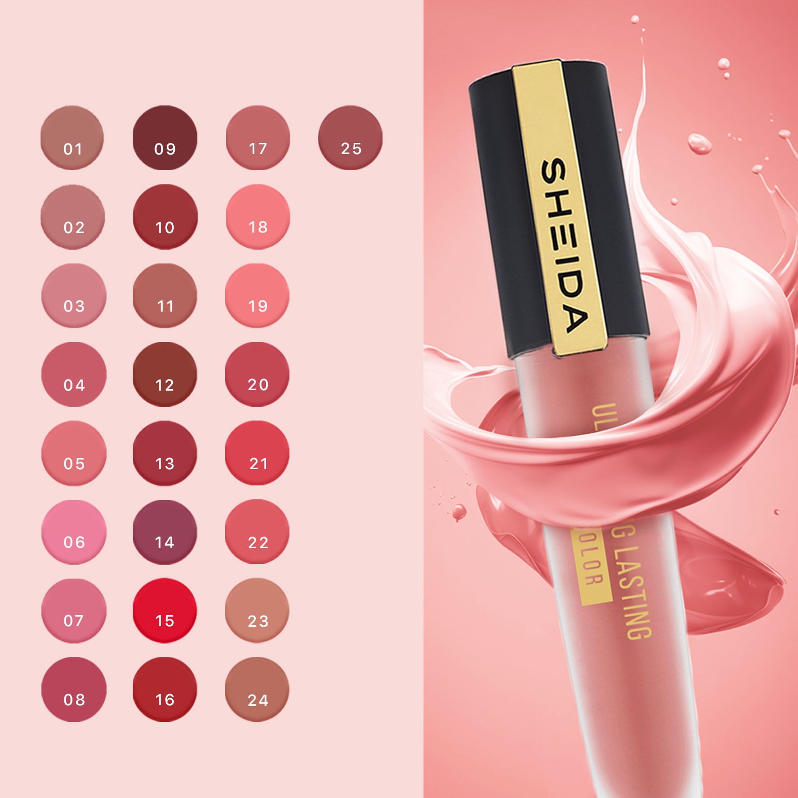 Ultra Long Lasting Liquid Lip Color Colors